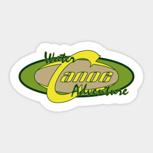 Canoe Water Adventure Sticker